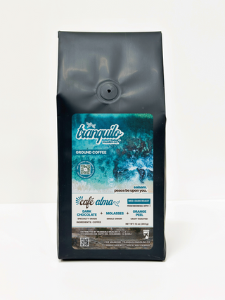 Café Alma medium-dark roast single-origin coffee from Bali, Indonesia